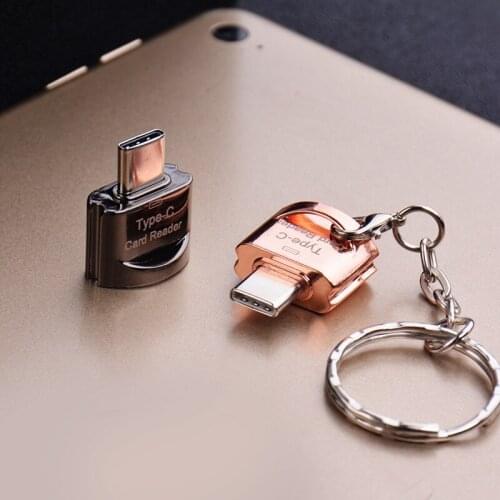 Micro Usb2.0/1.1 Compatible Type c OTG Phone Mini Memory Card Reader Adapter Aluminum Cardreader For Micro Sd/Tf Microsd Laptop