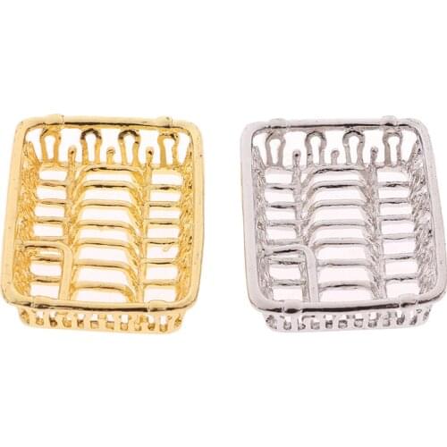 1/12 Dollhouse Miniature Accessories Mini Dish Rack Simulation Furniture Kitchen Storage Shelf Model Toys for Doll House Decor