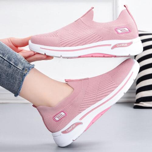 Fashion Platform Sock Shoes For Women 2021 Womens Loafers Sneaker Ladies Run Shoe Breathable Ballet Flats