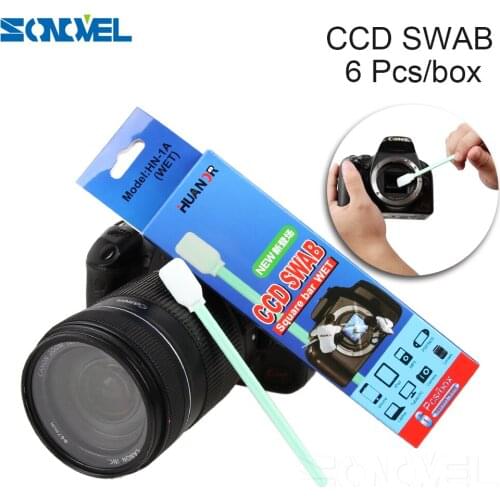 6Pcs 14mm Wet Sensor Cleaning Kit CMOS CCD Cleaner SWAB For Sony Olympus Fuji Panasonic Nikon Canon Camera DSLR
