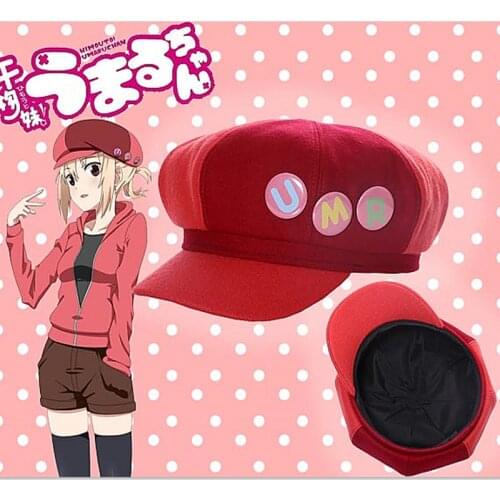New Berets Anime Himouto Umaru chan Doma Umaru Cosplay Hat UMR Stylish Men and Women Red Cartoon Dome Hat for Halloween party