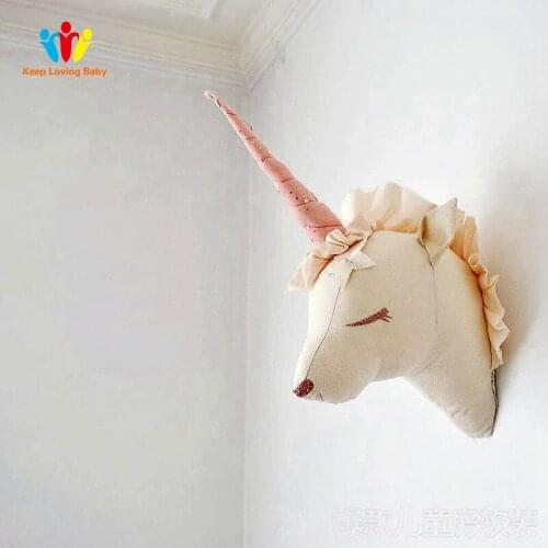 Reindeer Unicorn Animals Baby pillow Kids Room Wall Decorations Nursery Wall Hangings Stuffed Toys Gift Baby bed sleep pillow