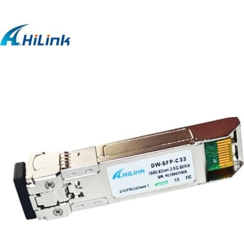 Hilink Optical Fiber Compatible DWDM SFP Module 2.5G 80KM C33