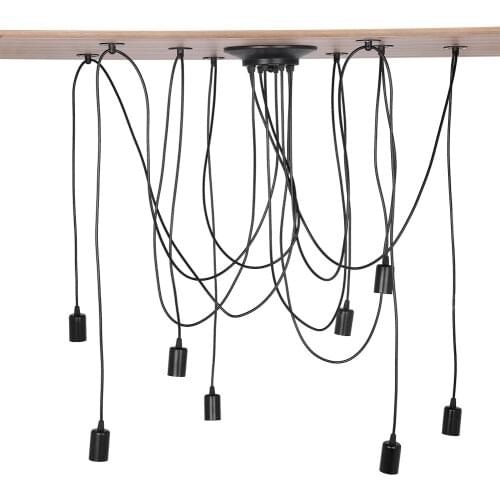 8 Head Industrial Vintage Style Pendant Light Holder Ceiling Lamp Hanger Fixtures