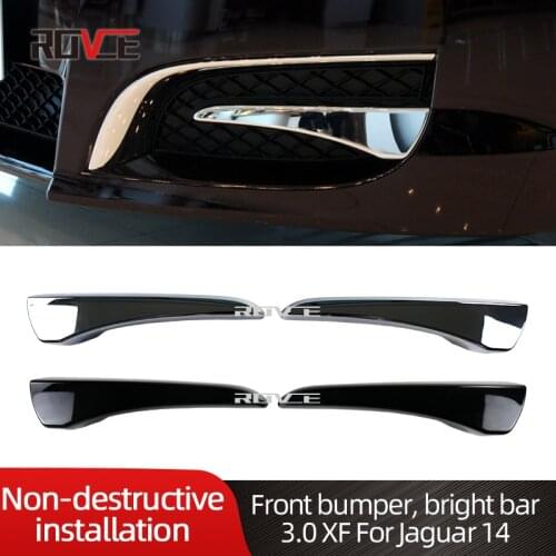 ROVCE Front Bumper Fog Lamp Bezel Molding Trim For Jaguar 3.0 XF 2014 C2Z16213 C2Z16217 C2Z20499 C2Z20503