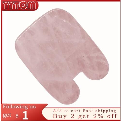 Rose quartz Massage scraper Guasha Scraping Beauty Kit Simming massage tool gua sha tools spa hua sha face stone