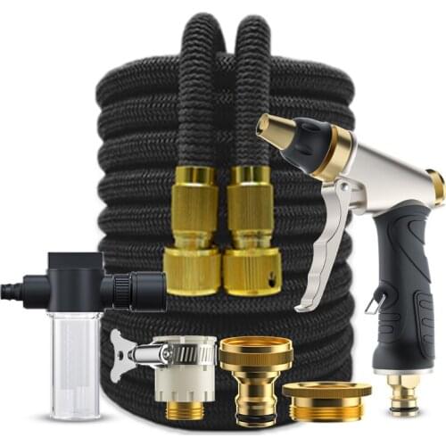 25FT-150FT Garden Hose Expandable Magic Flexible Water Hose High Pressure Eu Plastic Hoses Pipe With Spray Gun To Watering