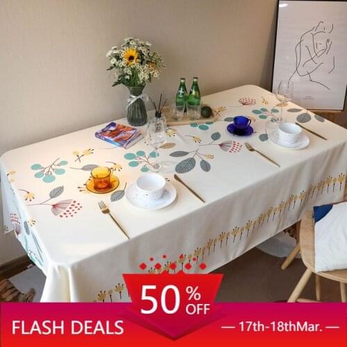 Tablecloth Fabric Fresh Japanese Pastoral Style Dining Table Coffee Table Cloth Internet Celebrity Cotton and Linen Simplicity