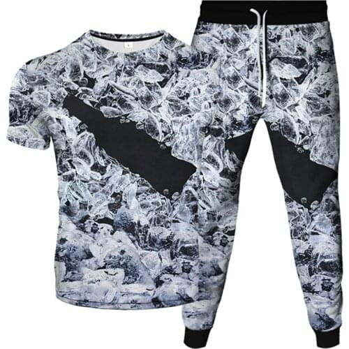 Men Women Fashion Tracksuit Various Ice Bottle Cup 3D Print Clothes Suit Female Male Cool T-Shirt+Trousers 2pcs Sets Size S-6XL