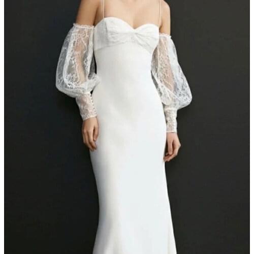 Bridal Gloves Sen Series Broadcast Lace Mesh Hand Sleeves Korean Wedding Dress Long Hand Yarn Sleeves