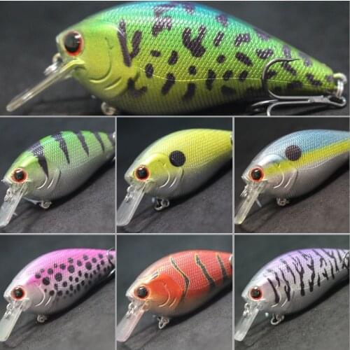 WLure 8.3cm 14.3g Square Bill Fat Body Wobbler 1 Meter Depth #4 Treble Hooks Assorted Colors Crankbait Fishing Lure C429