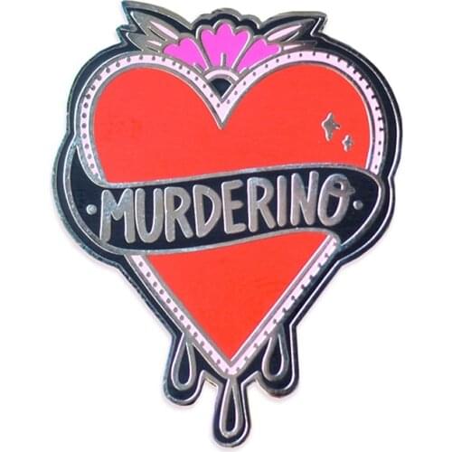 Muderino enamel pin Crime Fan My Favorite Murder SSDGM brooch