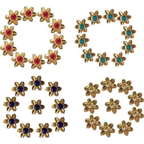 Fityle 10 Pieces Plastic Flower Rivets Studs Snap Fastener For Clothes Shoes Bags Decoration 19mm