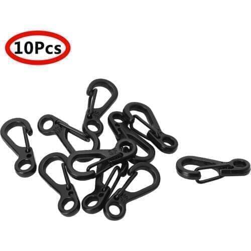 10pcs SF Mini Spring Hike Survive Paracord Clasp Hook EDC Tactical Keychain Backpack Hang Quickdraw Carabiner Camp Climb Gear