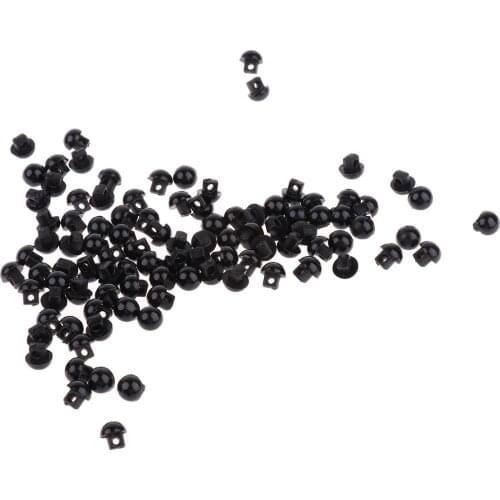 100 x Mushroom Button Eyes DIY Nose Round Buttons Doll Accessories 6mm