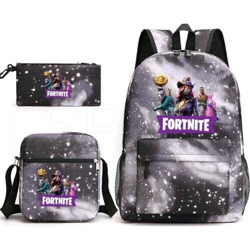 3pcs FORTNITE Women Backpack Men USB Charge Backpack Back to College Bags for Teenage Girls Boys Travel Shoulder Bags
