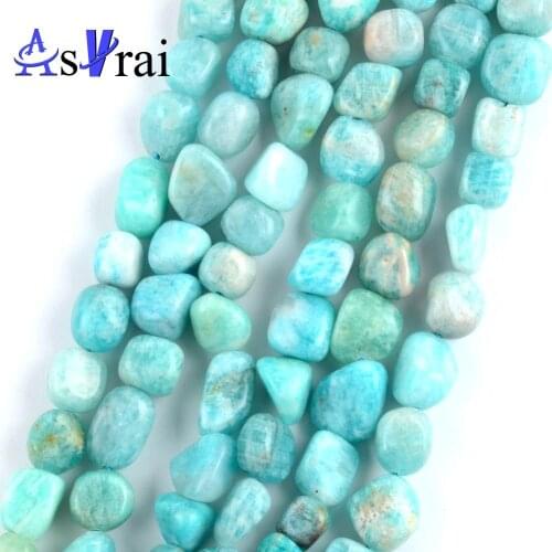 Natural 8-10mm Irregular Amazonite Stone Beads Loose Spacer Beads For Jewelry Making DIY Bracelet Necklace Accessories Charms