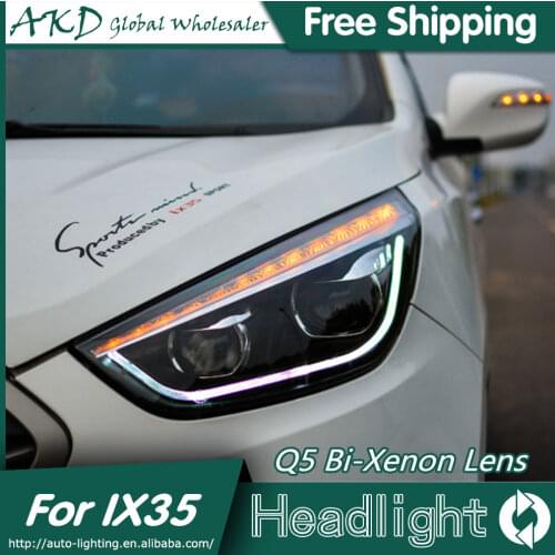 AKD Car Styling Head Lamp for Hyundai IX35 Headlights New Tuscon LED Headlight LED DRL Bi Xenon Lens High Beam Parking Fog Lamp