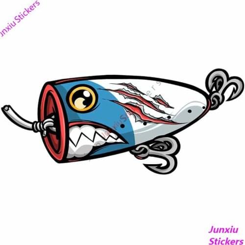 Car Stickers Fishing Lure Decor Decals Creative Bumper Truck SUV Fine Sunscreen Waterproof Decorative Car Accessories PVC13x6cm