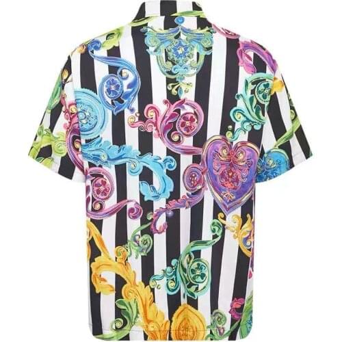 Floral Print Short Sleeve Blouses Shirts 2021 Men Hawaiian Casual One Button Shirt New Arrival Men Shirts Tops camisa masculina