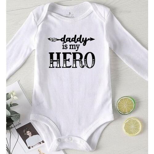 Children Jumpsuits Baby Girl Outfit Newborn Boy Winter Clothes Clothing for Babies Printing Daddy My Hero Infant Boys Outfits