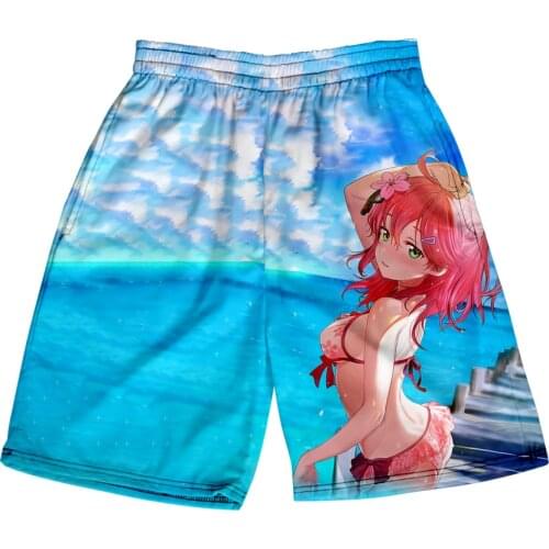 HOLOLIVE VTuber Sakura Miko 3D Print Summer Holiday Women/Men Elastic Waist Streetwear Shorts Kawaii Beach Shorts pants