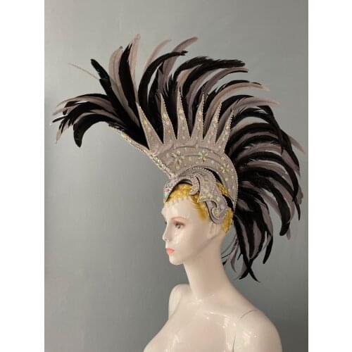 Latin dance Samba accessories Fashion exquisite headdress feathers Delicate dance shows accessories