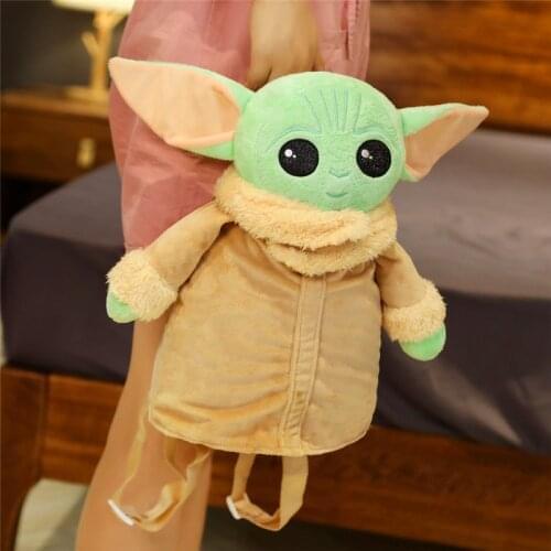 30cm Disney Star Wars Soft Plush Bags Baby Yoda Anime Figure Plush Backpack Bag Star Wars Schoolbag Toys Children Gift Toys