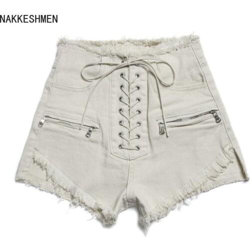 NAKKESHMEN Women's High Waist Shorts