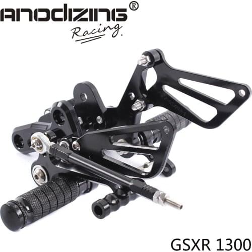 Full CNC Aluminum Motorcycle Adjustable Rearsets Rear Sets Foot Pegs For SUZUKI GSXR1300 HAYABUSA 1999-2013