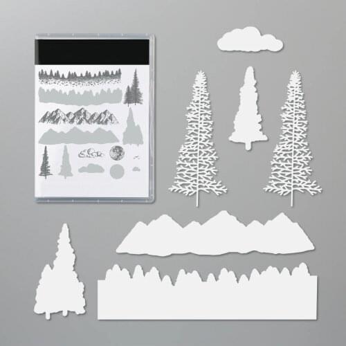 Christmas Tree Mountains Clear Metal Cutting Dies Handmade for DIY Photo Album Decoration Scrapbooking Embossing Template Stamp
