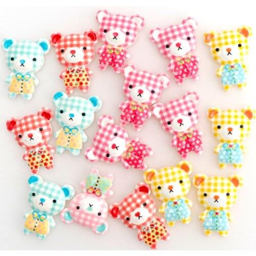 Mixed Design Color Resin Flat Back Convex Round Art Supply Decoration Glamour Craft Candy Bear, DIY Home Decoration