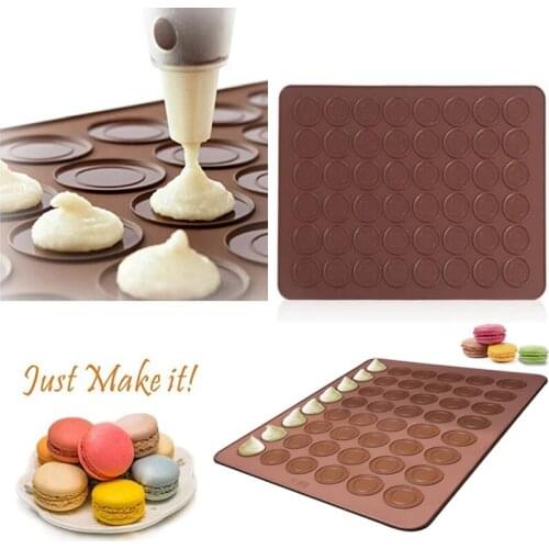 DIY silicone 48 round macaron mat handmade chocolate mold silicone cake baking mold household kitchen baking tools