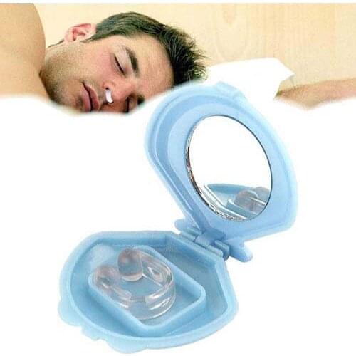 Easy Sleep Aid Nasal Nose Clip Snore Stopper Silicone Stop Snoring Nose Clip Anti Snore Sleep Apnea Aid Device Night Tray