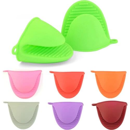 Thicken Non Stick Kitchen Organizer Heat Resistant Silicone Microwave Oven Gloves 1Pcs Hot Plate Clip Anti-Slip Baking Tools