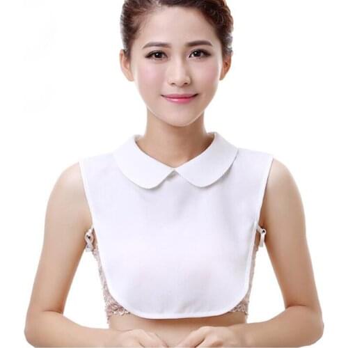 Embroidery Fake collars Womens Adjustable Elastic Detachable Fake Collar Vest Shirt Accessories Novelty halt Shirt Saving Blosue