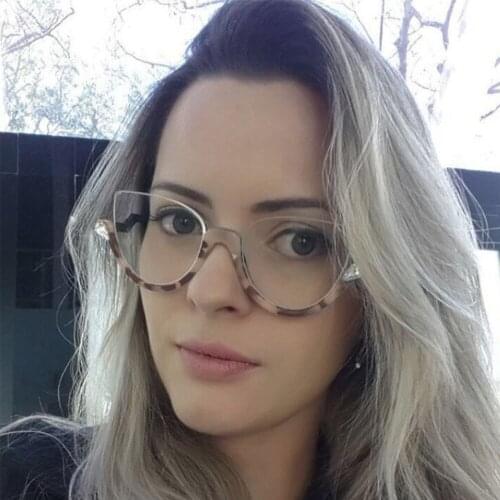 2020 Anti-blue glasses hot style half-frame flat glasses retro for men and women support wholesale and mixed batch