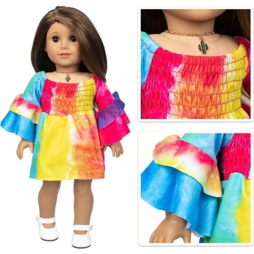 2021 New Fashion Dress Fit for American Girl Doll Clothes 18-inch Doll , Christmas Girl Gift(only sell clothes)