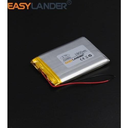 3.7V 1900mAh 624460 Rechargeable li-Polymer Li-ion Battery For MP3 Mp4 PAD DIY bluetooth GPS Vedio Tablet PC mobile