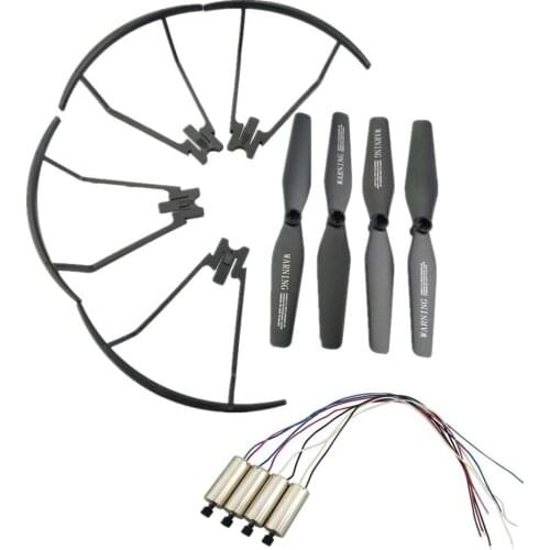 4pcs Main Blade Propellers + Propeller Guard + CCW CW Motors for VISUO XS809 XS809S XS809HC XS809HW XS809W RC Quadcopter Drone