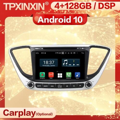 DSP Carplay 2 Din Car Android Stereo Receiver For Hyundai Verna 2016 2017 2018 2019 Radio Audio Recorder Head Unit Player Screen