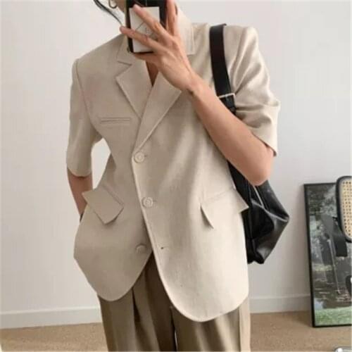 Irregular Button Blazer