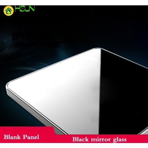 Type 86 Black Mirror Glass Cassette Baffle Switch Socket Blank Panel