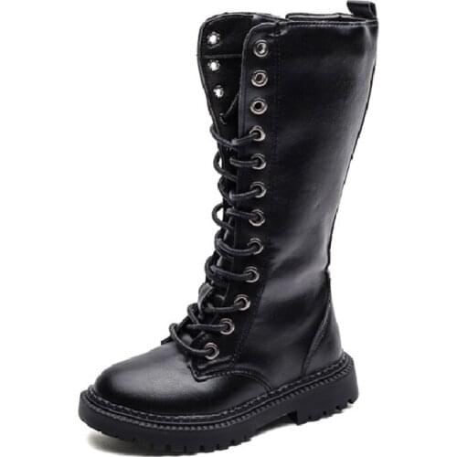 Spring Autumn Rubber Boots For Children Girls High Knee Boots Solid Color Girls' Boots Martin Shoes Hot Sale Kids Boots