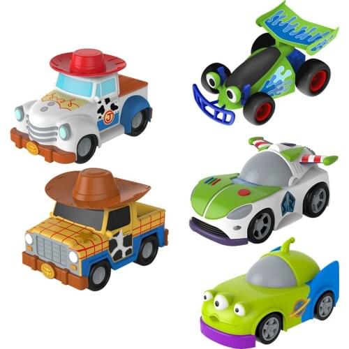 Disney Toy Story 4 Pixar Car Pull Back Friction Car Toy Woody Buzz Jessie Alien Buggy Model Car Collection Toys For Kids Gifts