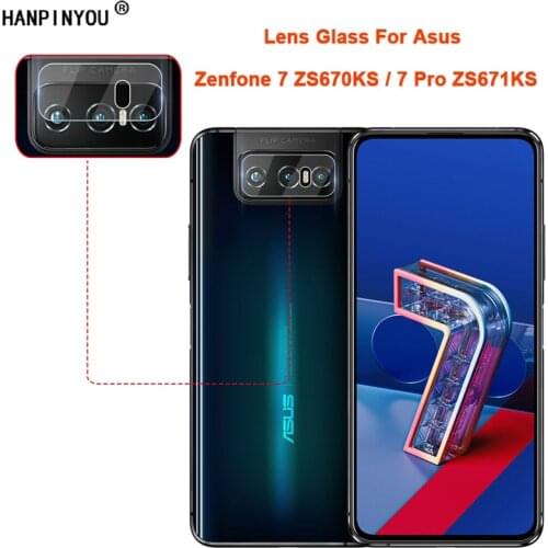 For Asus Zenfone 7 ZS670KS / 7 Pro ZS671KS Clear Ultra Slim Back Camera Lens Protector Rear Cover Tempered Glass Protection Film