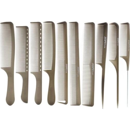 Lucky-Beauty Haircut Two-sided Flat Comb Tail Hairdressing Pro Hairdresser Barber Combs Popular Heat Resistant Hair Cutting Comb