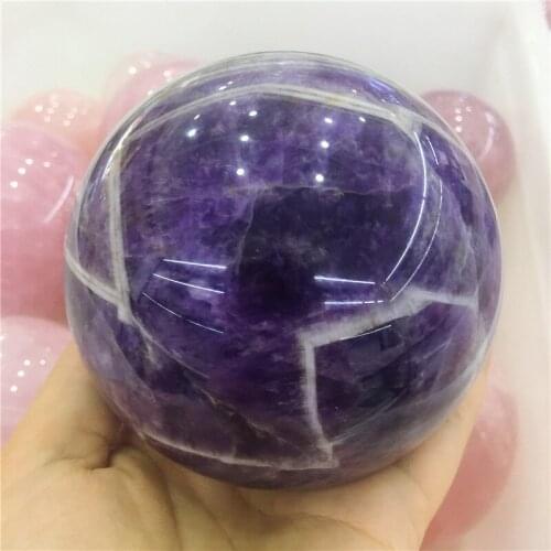Beautiful Natural Dream Amethyst Crystal sphere big ball Orb Gem Stone For Gifts