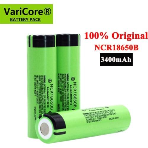 VariCore 100% New Original NCR18650B 3.7 v 3400mah 18650 Lithium Rechargeable Battery For 3.7V Flashlight batteries