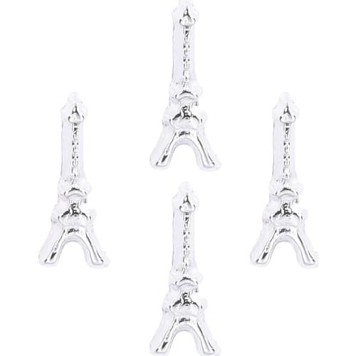 F777 Silver Eiffel tower shape floating charms for living memory glass floating locket charms DIY jewelry 20pcs/lot